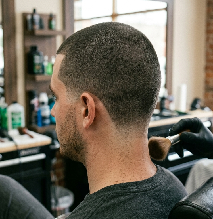 Buzz cut at Razors Barber Shop