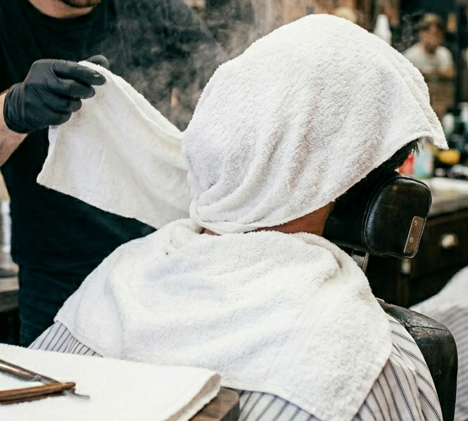 Hot towel shave at Razors Barber Shop